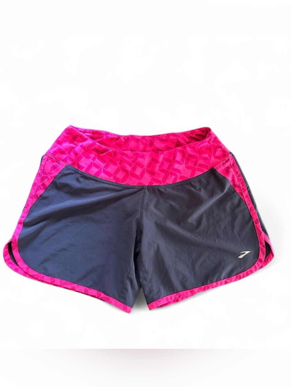 Brooks Women's Running Athletic Workout Shorts size XS in Pink and Navy